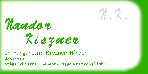 nandor kiszner business card